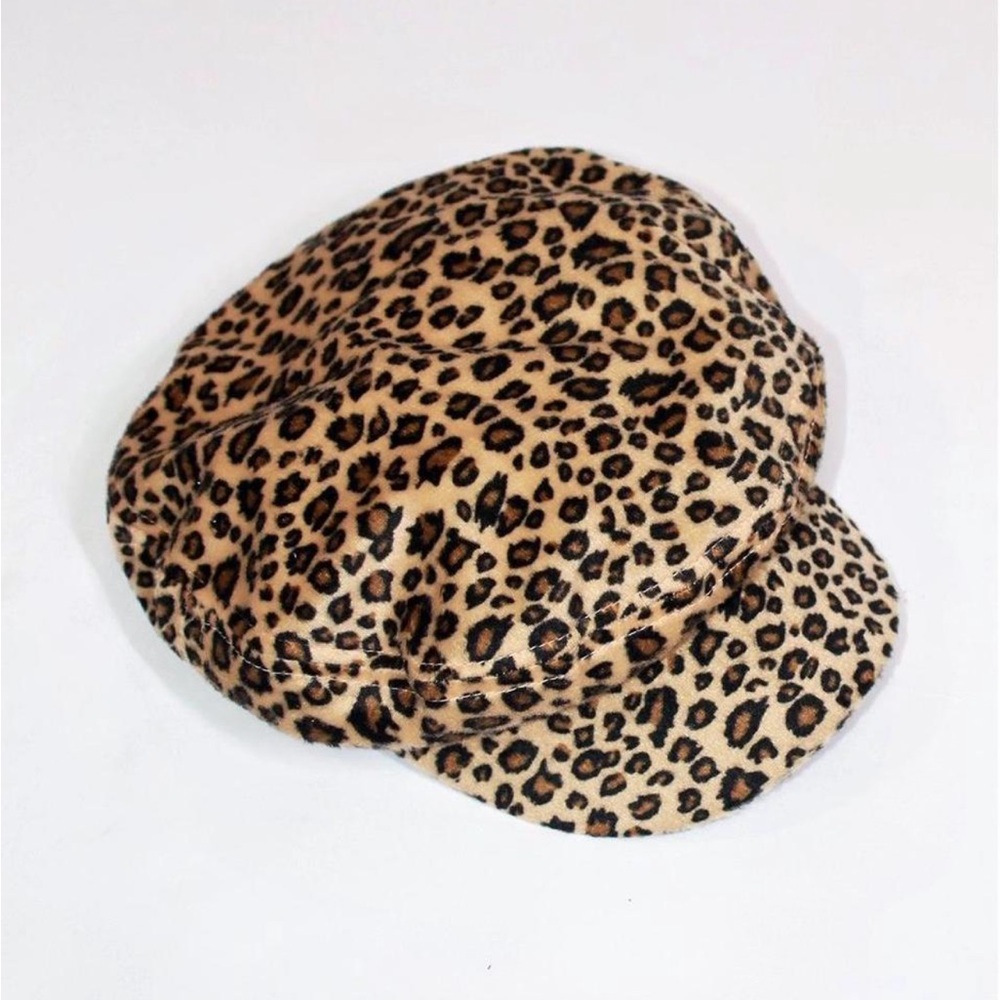 Valfre Leopard Print Newsboy Cap
